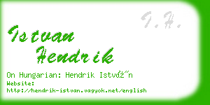 istvan hendrik business card